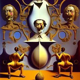 people in back office, salvador dali