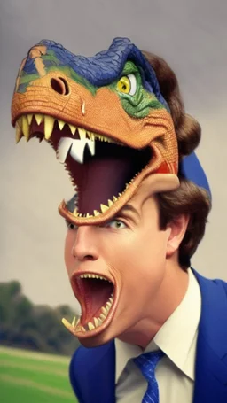 tucker carlson as dinosaur