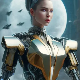 cosmos masterpiece, humanoid sexy cyborg robot with katana sword, sango fantasy, fantasy magic, sharp focus, illustration, highly detailed, digital painting, concept art, matte, artgerm and paul lewin and kehinde wiley, full figure, fit in board, cyber punk, pretty accurate hands face fingers, natural aye, fit within portrait