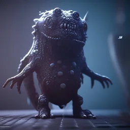 Cute fluid ink creature, big black eyes, unreal engine 5, 8k resolution, photorealistic, ultra detailed