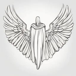 simple cartoon drawing of angel wings against a white background.