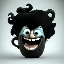 cartoon jug happy black hair