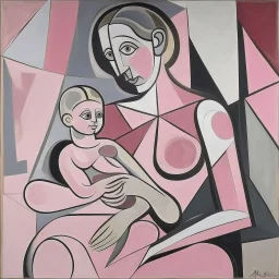 piccasso Neoclassicism pink woman and child