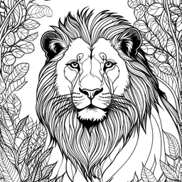 create coloring pages lion zoo