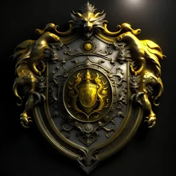 hyperrealistic coat of arms powerful kingdom of the sun