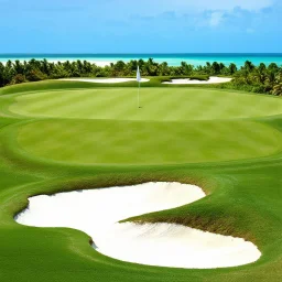 A golf course on an atoll.