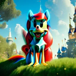 cute disney animation style pony, 8k resolution, ultra hyperdetailed, Unreal Engine 5, very small details, realistic, normal colours, realistic lighting, complex 3d render, cinema 4d