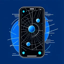 يتكون شعار متجر الهواتف "الجيل الجديد" من صورة لهاتف ذكي باللون الأزرق مع خطوط سوداء تشبه الأقمار الصناعية. يتوسط الصورة اسم المتجر باللون الأبيض. ترمز الصورة للهاتف الذكي إلى المنتجات والخدمات التي يقدمها المتجر، بينما ترمز خطوط الأقمار الصناعية إلى الحداثة والابتكار.