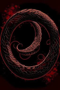 ouroboros made of red ink