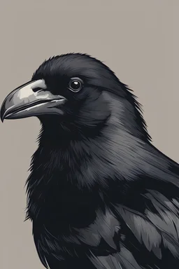 portrait of a rook. simple drawing style