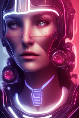 cyberpunk, head, women, portrai, tron