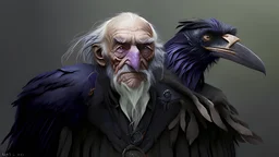 hybrid of crotchety old man and a Raven