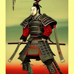 Samurai warrior vintage, Ukiyo-e