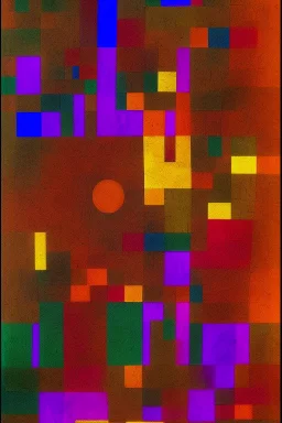 vertical stripes in the style of Paul Klee