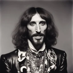 Arthur Brown portrait, by Mick_Rock, photograph from a 1970 "Crazy World of Arthur Brown" performance