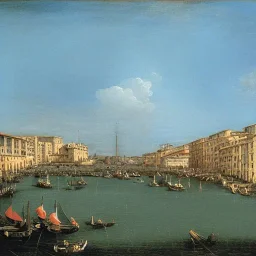 genoa harbour canaletto style