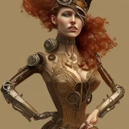 Biomechanical steampunk bailarina