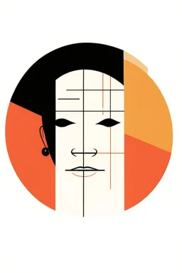 sun of may front face portrait logo, stamp, minimal geometrical, bauhaus.