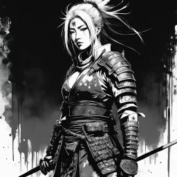 [art by Dorohedoro] She is a lone female warrior, the last of her clan, bearing the weight of tradition and tragedy upon her shoulders. Bound by the code of Bushido, she carries with her the legacy of her ancestors, a heritage steeped in honor and sacrifice. Yet beneath the facade of resilience lies a heart heavy with sorrow, as a solitary figure, her silhouette etched against the fading light of the setting sun.