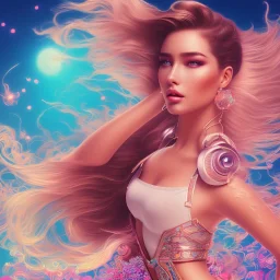 sexy, beautiful, young woman, detailed gorgeous face, vaporwave aesthetic, synthwave, colorful, psychedelic, artstation, concept art, smooth, extremely sharp detail, finely tuned detail, ultra high definition, 8 k, unreal engine 5, ultra sharp focus, illustration, art by artgerm mary dimova, jim lee, greg rutkowski and alphonse mucha