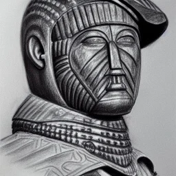 pencil and charcoal portait sketch of sutton hoo sword