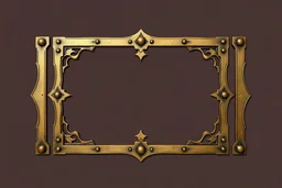 a western style graphic framing element made of brass