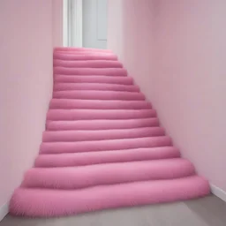 Strange furry stairs, pink
