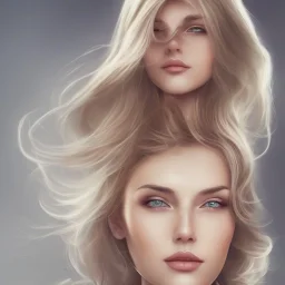 portrait blonde woman smile