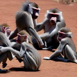 photo, baboons attack Elon Musk