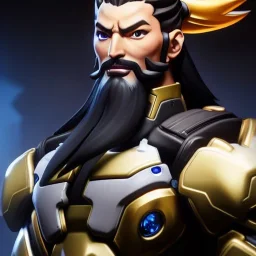 Ultra detailed fullbody Portrait in oil on canvas of overwatch character- HANZO with armor,extremely detailed digital painting,intense stare, extremely detailed face, crystal clear eyes, mystical colors ,perfectly centered image, perfect composition, rim light, beautiful lighting,masterpiece ,8k, stunning scene, raytracing, anatomically correct, in the style of Steve Jung and robert e howard and Wizyakuza and Ohrai Noriyoshi and Simon Bisley and uncannyknack and kilory.