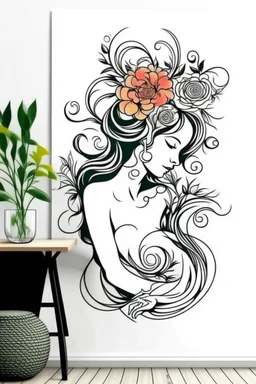 Women floral wall art