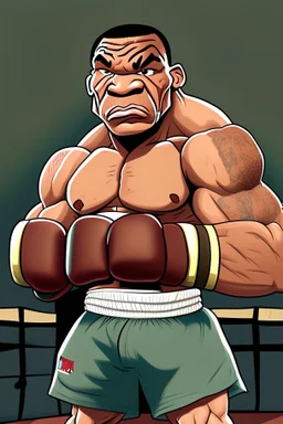 Mike Tyson American boxer ,playercartoon 2d