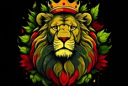 king of the jungle simple 3 colours