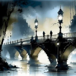 THE GHOST IS STILL DANCING AT NIGHT ON THE OLD BRIDGE. Thomas Wells Schaller