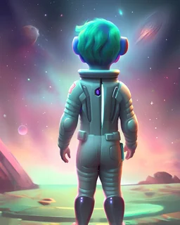 little space boy looking backside in colour full back ground