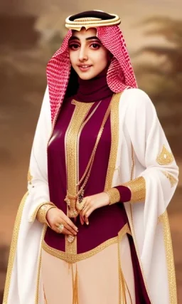 Arab princess, beautiful, innocent, angelic features, Arab clothes, portrait, high details