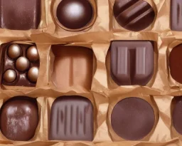 Types of chocolate painted in water colour