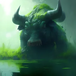swamp smal buffalo green 4k