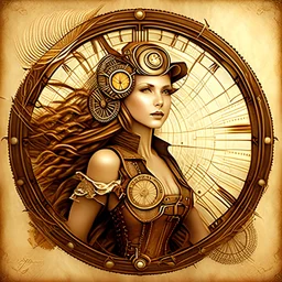 virgo woman wheat steampunk style