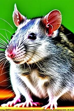 Color portrait of a rat that resembles Anthony Fauci