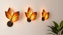 Wall lamps, inspired by leaf, abstract form, modern design syle