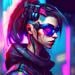 Girl cyberpunk is a thing of beauty