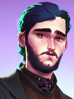 Portrait of a 30 year old strange gay wizard like John Snow