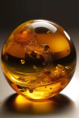 a sphere of amber clear