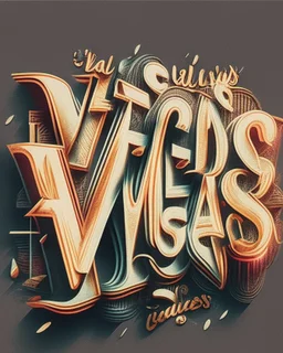 Las Vegas lettering design