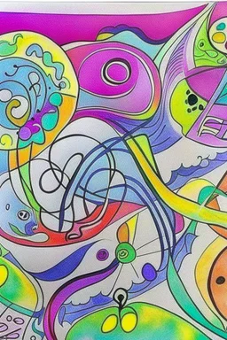 Kandinsky ink transfer art impasto oil