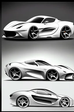 Design a sports car without the colors for color it