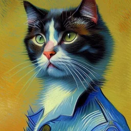 Portrait of a cat by Van Gogh