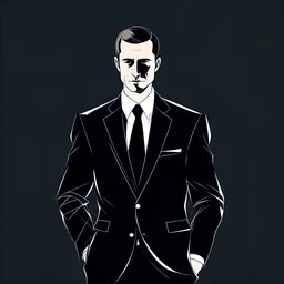 man with suit vectorized