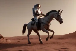 Riding horse astronaut mars unreal engine 5, octan render